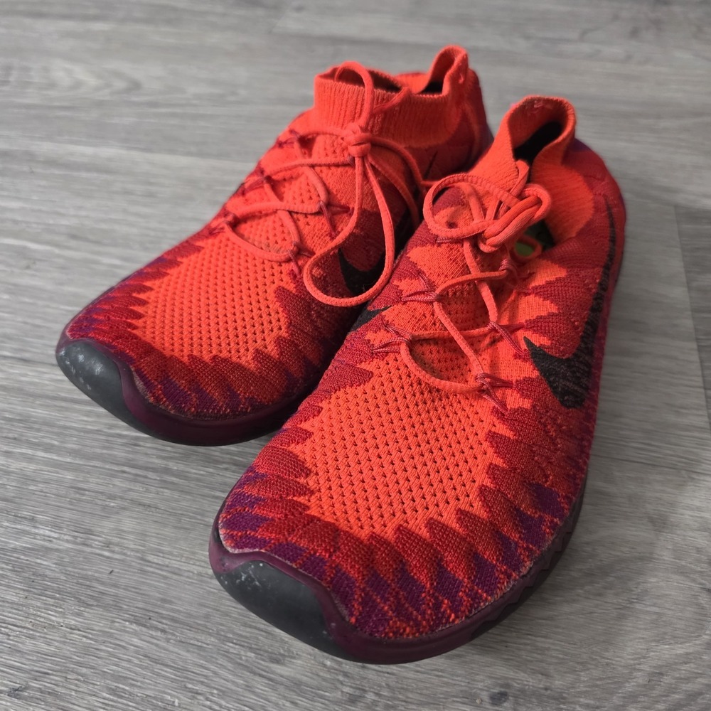 Nike Womens Free 3.0 Flyknit Bright Crimson 636231-600 Size 8.5 Shoes Sneakers - Picture 6 of 10